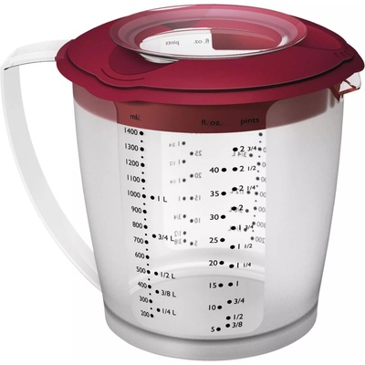 Mixovacia nádoba s viečkom a odmerkou Westmark Helena 1400 ml, červená