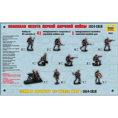 Zvezda figurky Německá pěchota 1:72