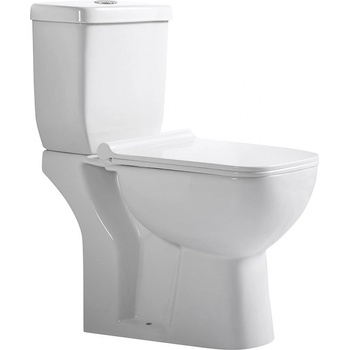 Inter Ceramic Моноблок ICC 8036 S PP RIMLESS, седалка и капак, порцелан, бял, 80x60x35.5см (8036S PP RIMLESS)