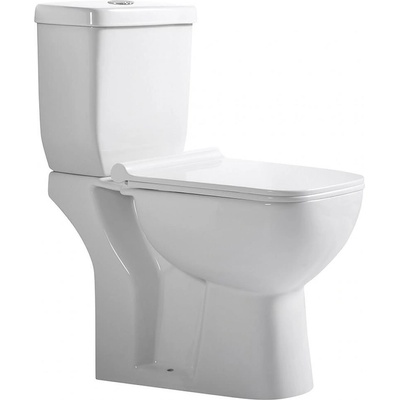 Inter Ceramic Моноблок ICC 8036 S PP RIMLESS, седалка и капак, порцелан, бял, 80x60x35.5см (8036S PP RIMLESS)