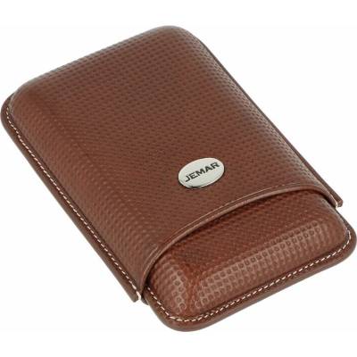Jemar pouzdro na 3 doutníky kůže brown