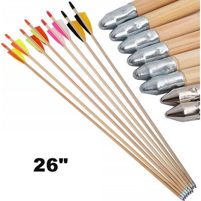 Black Flash Dřevěný šíp Finjo s přírodními pery BF 26" max 30lbs