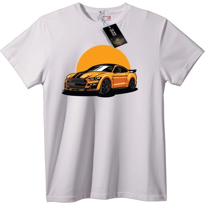 NOONEBRAND Тениска Оранжев спортен автомобил на залез - XS, Black