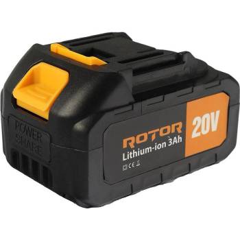 ROTOR Батерия акумулаторна Li-Ion, 20V, 3Ah, ROTOR RB-3A (ET14534)