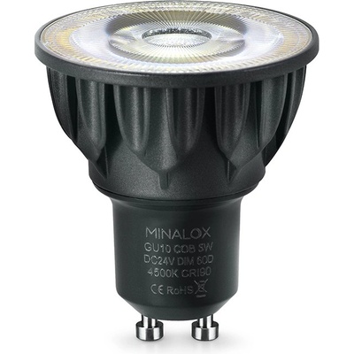 Minalox LED stmievateľná žiarovka GU10 5W 24V 60° 4500K GU10/5/24/60/4500