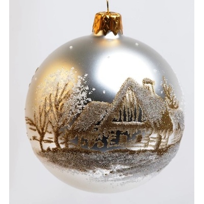 Irisa Vánoční ozdoby skleněné vánoční ozdoby tradiční skleněné vánoční ozdoby Velikost: 8 cm Balení: 1ks Barva: bílá 104 – Zbozi.Blesk.cz