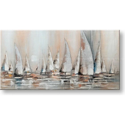 Maľovaný obraz na stenu PLACHETNICE 140x70 cm - 140×70 cm / Klasický 2 cm