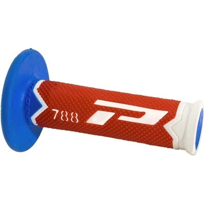 PROGRIP gripy PG788 OFF ROAD (22+25mm, délka 115mm) barva bílá/červená/světle modrá (trojsložkové) (788-256) (PG788/24)