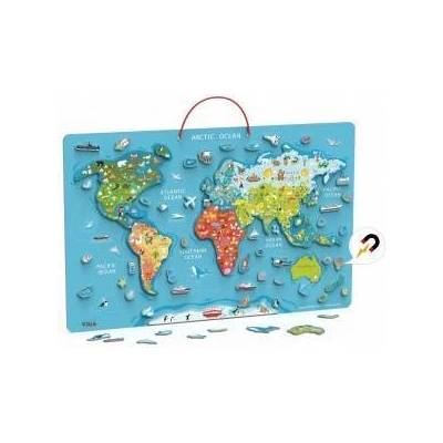 Vigan Viga 2in1 Educational Board with Magnetic Map of the World Montessori
