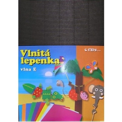 Lepenka E-Welle 260g 34,5x24,5 cm/10l černá rovná