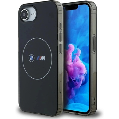 BMW Калъф BMW IML Metal White Circle MagSafe iPhone 16e - черен