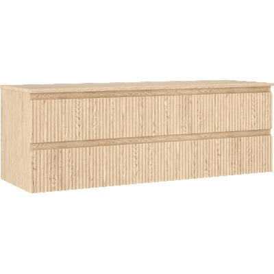 Mexen Rivel баня шкаф под мивка 140 см с плот, 2 чекмеджета, набраздена, дъб - 91A20-14047-2-BFFC81 (91A20-14047-2-BFFC81)