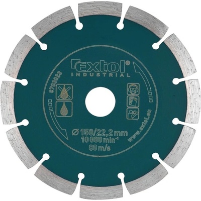 Extol Industrial 8703033 kotouč diamantový řezný segmentový Grab Cut 150x22,2 mm, suché řezání