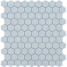 Vidrepur modrá Mozaika HEX NORDIC LIGHT BLUE 3,5x3,5 (31,7x31,7) cm 1m²