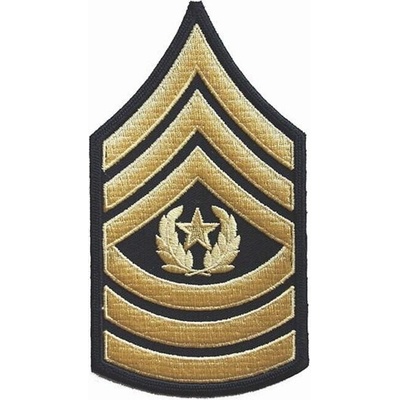 Nášivka: Hodnost US ARMY rukávová Command Sergeant Major černá | žlutá