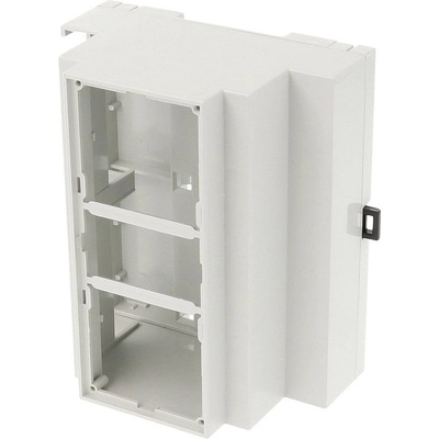 Hammond Electronics 1597DIN6MH53 pouzdro na DIN lištu otevřená 90 x 58 x 106 PPO světle šedá 1 ks