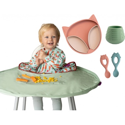 Tidy Tot kompletní jídelní set šalvějová Liška – Zboží Dáma