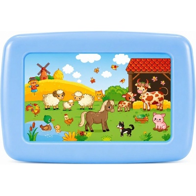 TVAR Podnos modrý farma 18,6x13,7cm