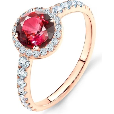 SAVICKI Годежен пръстен This is Love : розово злато, рубин