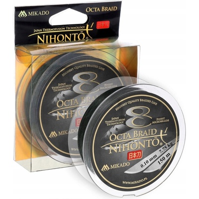 MIKADO NIHONTO OCTA BRAID GREEN tmavá zelená 150m 0,10mm 7,75kg