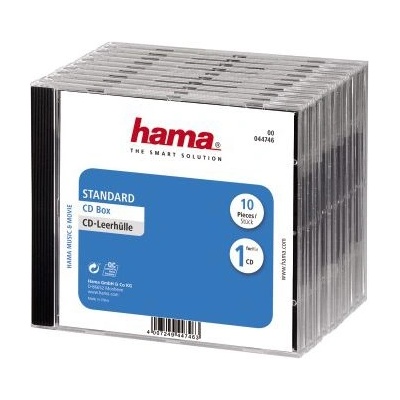 Hama CD Jewel Case Standard, Pack 10 1 дискове Прозрачен (44746) (44746)