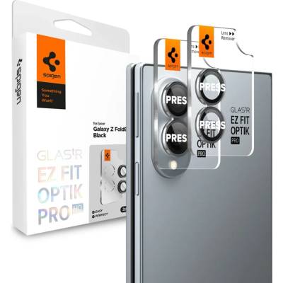 SPIGEN Защитно стъкло за камера Spigen Optik Pro Glas. TR EZ Fit AC, 2 броя, Galaxy Z Fold 8, черно (AGL11944)