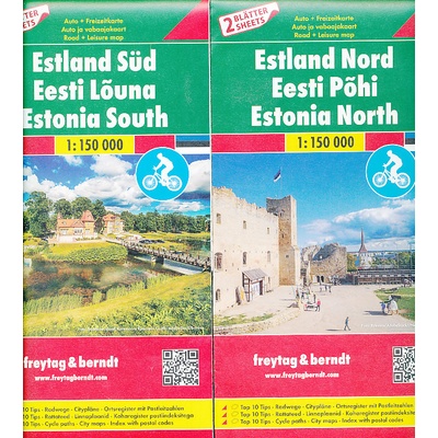 cyklomapa Estonia Estonsko 1:150 t. set 2 mapy