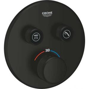 GROHE Grohtherm SmartControl - Скрит термостатен кран, за 2 уреда, черен мат 291192430 (291192430)