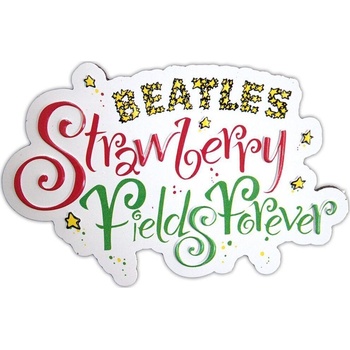 The Beatles Strawberry Fields Forever Logo Embossed Магнит (BEATMAG89)