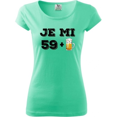 Je mi 60 pivo Pure Dámské tričko Mätová