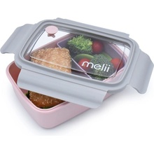 Melii Bento Box krabička na svačinu 880 ml růžová