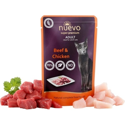 Nuevo Cat Adult kuře a hovězí 85 g