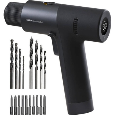 Bezuhlíková aku vŕtačka / skrutkovač HOTO QWLDZ001, 12V
