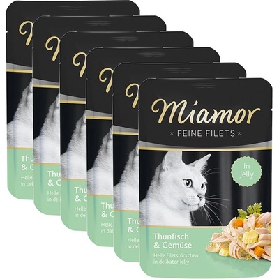 Miamor Капсула Miamor Feine Filets тонь и зеленчуци в желе 6 x 100 г