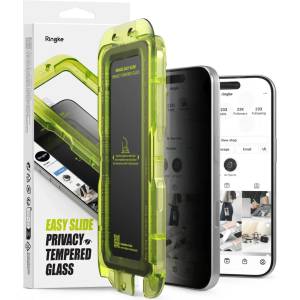 Ringke Защитно стъкло за поверителност Ringke Easy Slide, комплект от 2 броя, iPhone 18 Pro Max