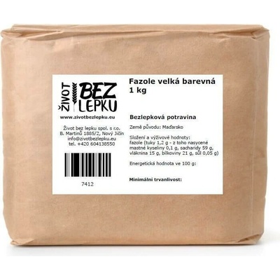 Život bez lepku Fazole velká barevná 1 kg