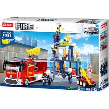 Sluban B0967 Velký požární vůz s dělem a pojízdným robotem