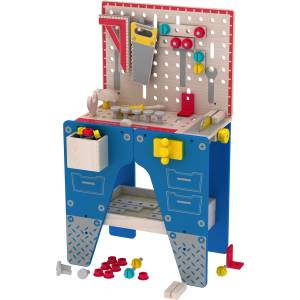 Acool Toy Дървен комплект Acool Toy - Работна маса с инструменти (ACT128) - baby