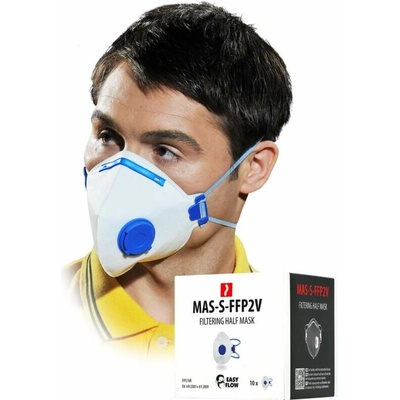 Reis MAS S Protiprachová polomaska FFP2V s ventilem 10 ks