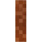 Flair Rugs Теракотена ръчно изработена вълнена пътека 60x230 cm Checkerboard - Flair Rugs (503119382618)