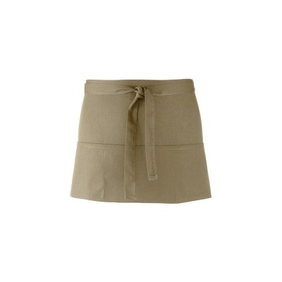Premier Workwear Pracovná zástera krátka s vreckami PR155 Olive Pantone 378 60 x 33 cm