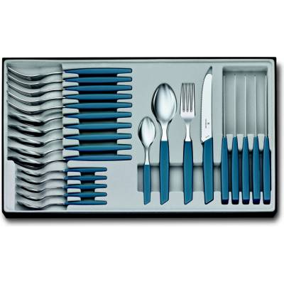 VICTORINOX Swiss Modern příborový set modrá 24 ks