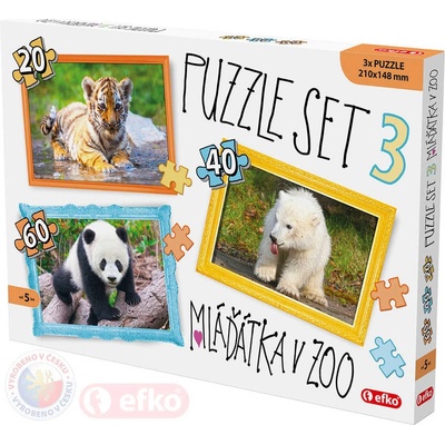 Efko set mláďátka v Zoo 20 40 a 60 dielov