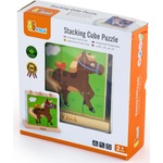 Viga Toys Образователен пъзел с кубчета Viga - Домашни животни, 9 части (50833) - baby