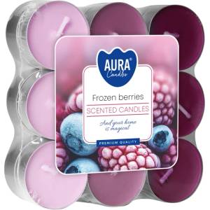 BISPOL Ароматни чаени свещи Bispol Aura - Frozen Berries, 18 броя (p15-18-314)