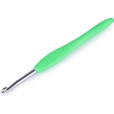 Prima-obchod Háček na háčkování se silikonovou rukojetí vel. 3; 3,5; 4; 5; 5,5, barva 4 (5 mm) náhodná barva
