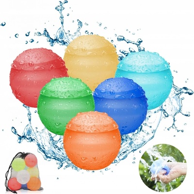 Bomby koule vodní granáty pro děti opakovaně použitelné silikonové magnetické 6 Ks
