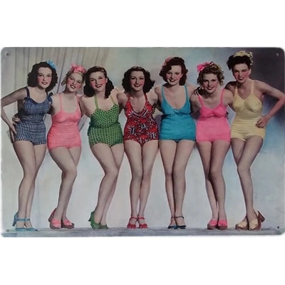 Ceduľa Sexi ženy plavky retro