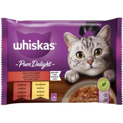 Whiskas vrecko mp pure delight klasický výber v želé 4x85 g