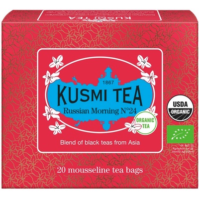 Kusmi Tea Черен чай Russian Morning в муселинови торбички 20 бр (21656A1120)